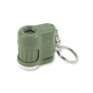 MicroMini Green Pocket Microscope Keychain, Built-In Flashlight with UV and LED Light (MM-280G)