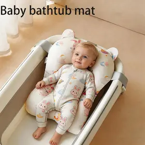 Baby Bath Mat for Bathtub, Unisex Infant Bathroom Essential, Cartoon Rabbit Patterns Available, Perfect Gift for Newborns, 1 Count
