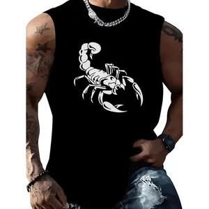 Scorpio Zodiac Tank Top Featuring Scorpion Design Edgy Streetwear Mens Muscle Shirt Bold Aesthetic Sleeveless Tee Cool Powerful Birthday Gift Idea