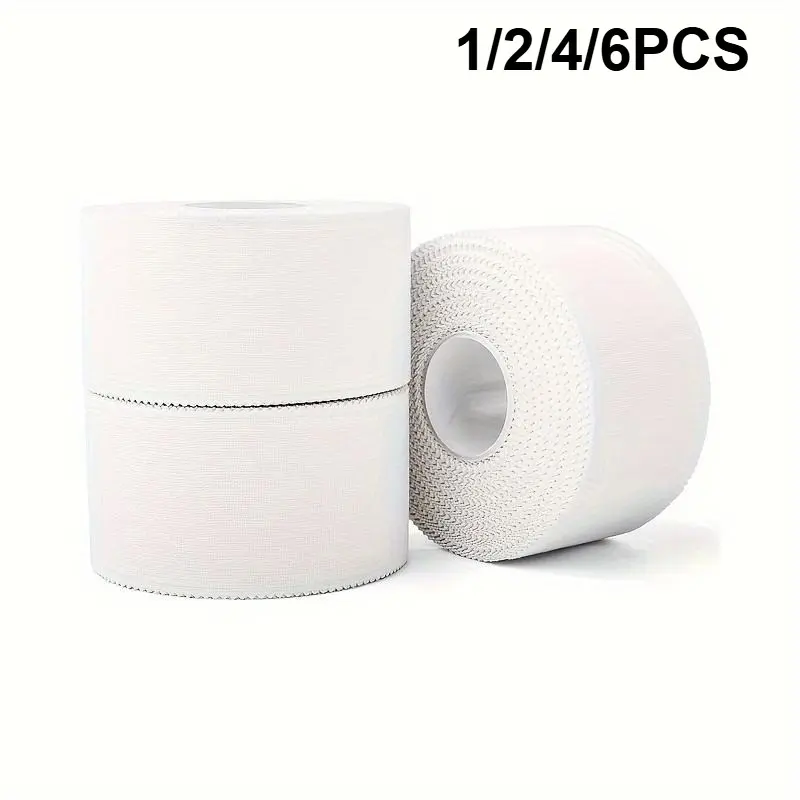 Sports Tape, Professional Athletic Trainer Tape, Breathable & Wind Resistant, Strong Grip, Superior Grip, Textured Grip Design, Ideal for Sports Injuries, 1/2/4/6 Rolls Available