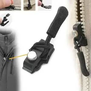2026 New Model Zipper Repair Kit, including 3 different-sized zipper replacement parts, quick-install detachable pull rings, zipper heads. Can be used without sewing. A simple DIY repair solution for home use, suitable for jackets, luggage, bags.