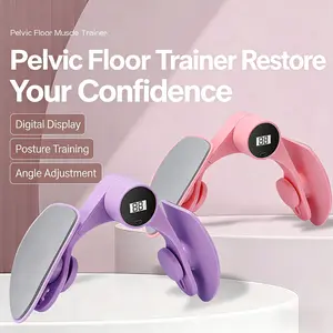 Thigh Trainer with LED Display, 360° Adjustable Pelvic Floor Trainer with 4-Level Resistance (15-30 lbs). Inner Thigh Exerciser for Women – Home Gym Equipment for Glutes, Legs, and Arms