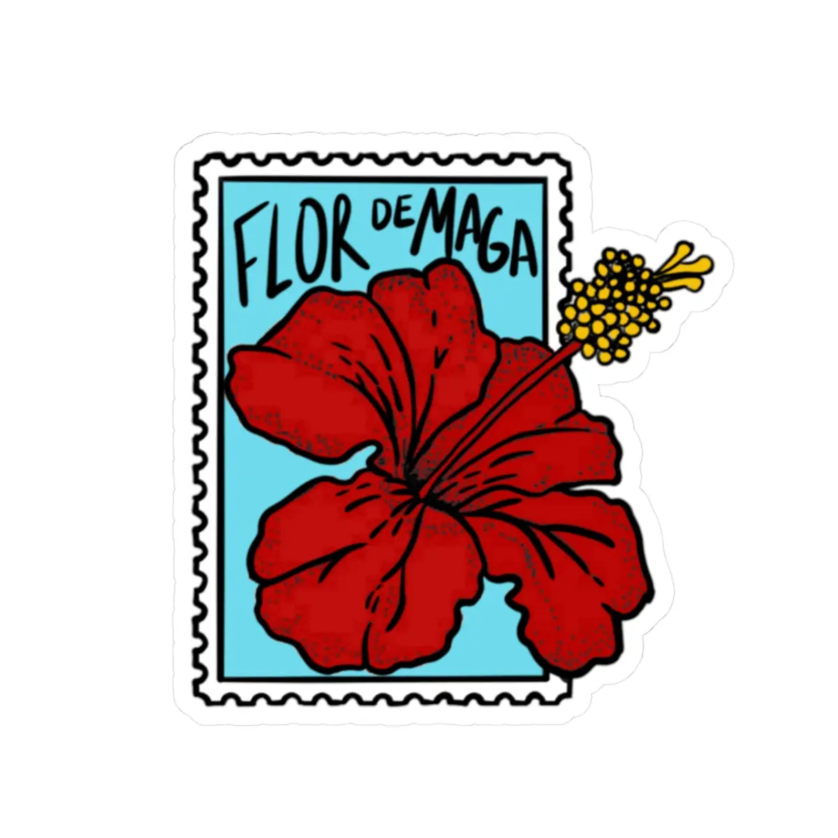 Puerto Rico, Flor de de Maga Cut Stickers - PR, Boricua sello, US State Pride Sticker, Laptop Decal,