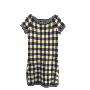 Pre-owned CHANEL Cashmere Small Leather Goods Coco Mark Check Dress