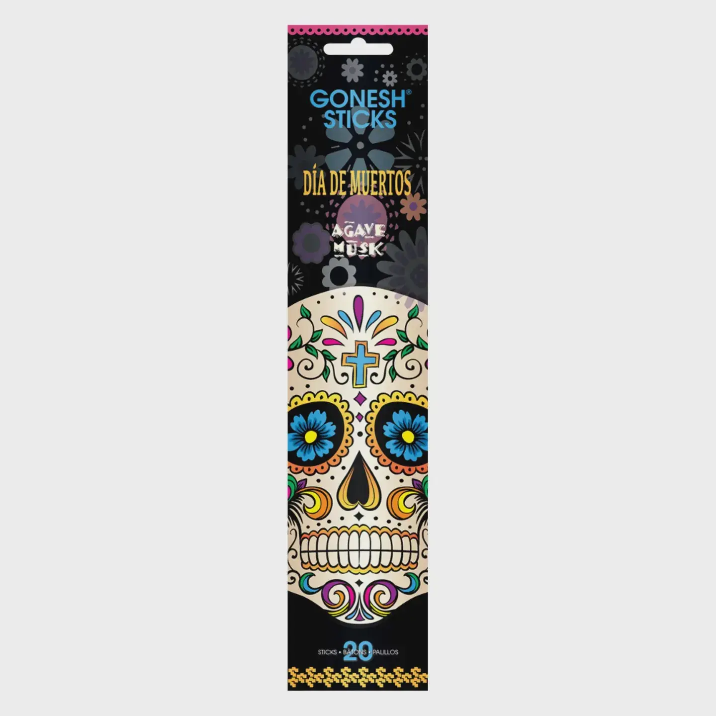 Gonesh Dia De Muertos Agave Musk Cyclamen Incense - Fruity Flower-Peach Scented Home Fragrance Freshener, Rich Indoor Perfume, No Outdoor Use Restriction