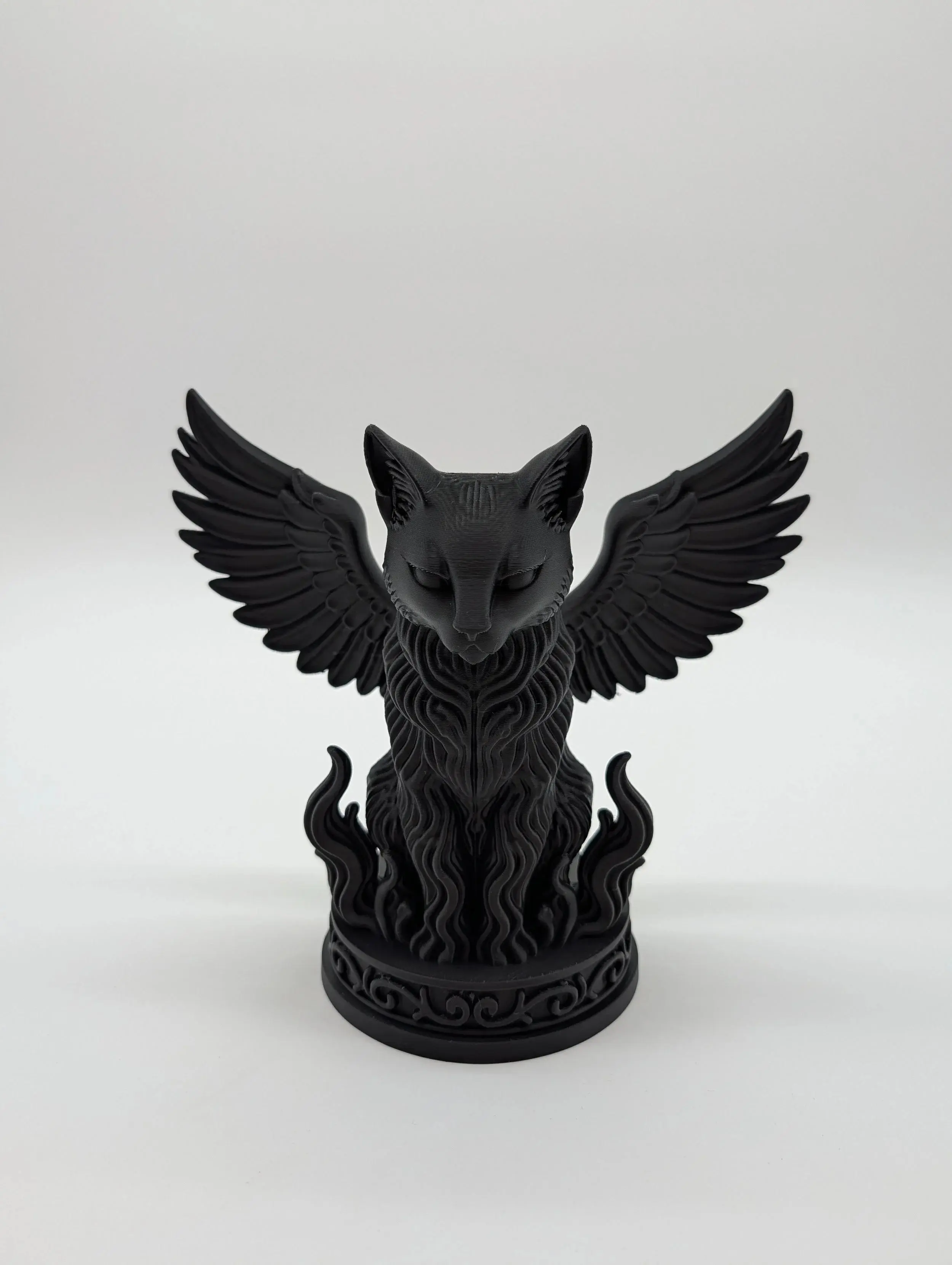 Winged Cat Statue – Mystical Gothic Guardian