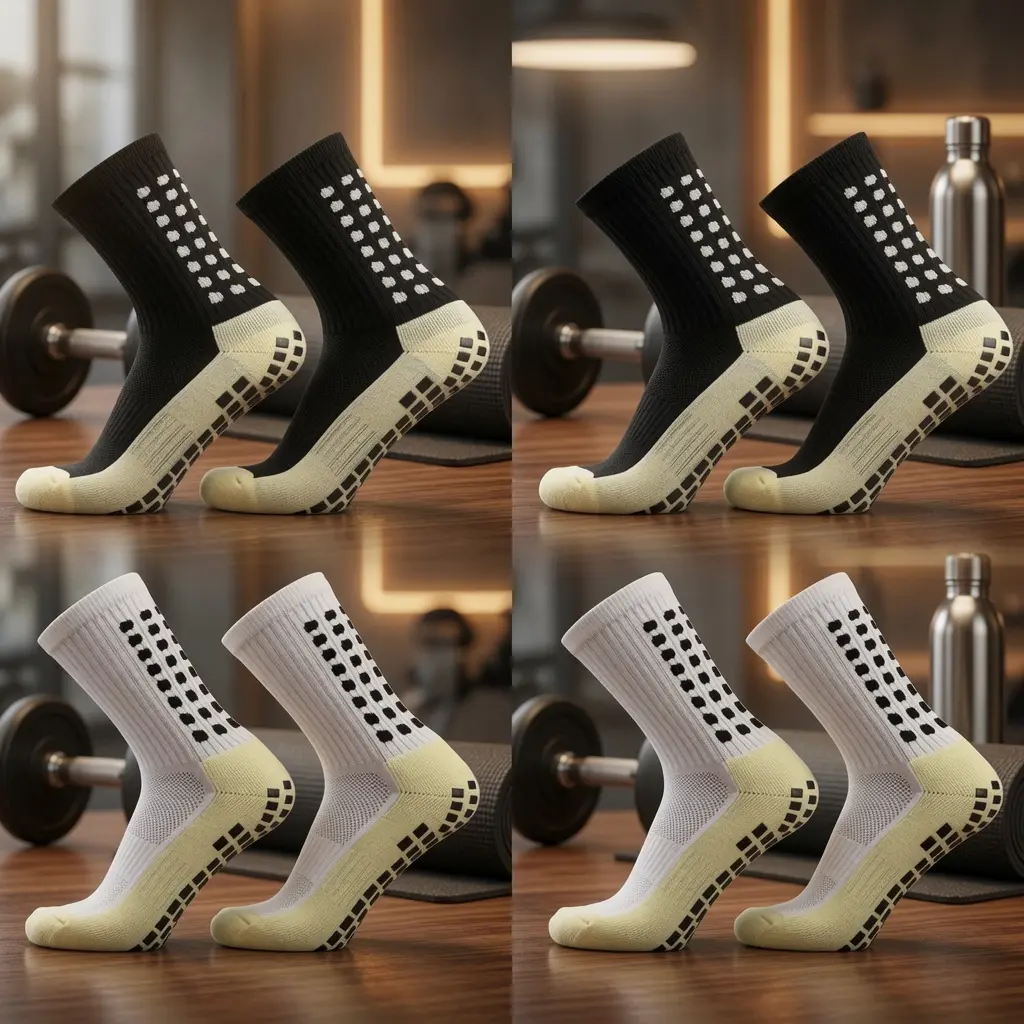 Men's Anti-Slip Athletic Grip Socks - Elastic, Breathable Nylon Football Accessories, 1-4 Pairs Sock Packs, Anti Slip Socks, Elastic Breathable Antislip homedecor,back to school,back to school haul