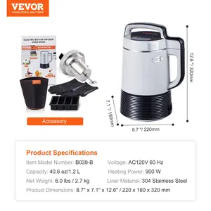 VEVOR Butter Maker Machine, 6 Functions Herbal Infuser, Magic Butter Machine Oil Infusion Machine with Customizable Temperature And Time, Herbal Recipe Book All Accessories Included