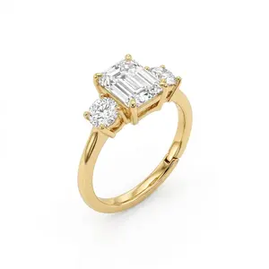 Square & Round CZ Huggie Earrings