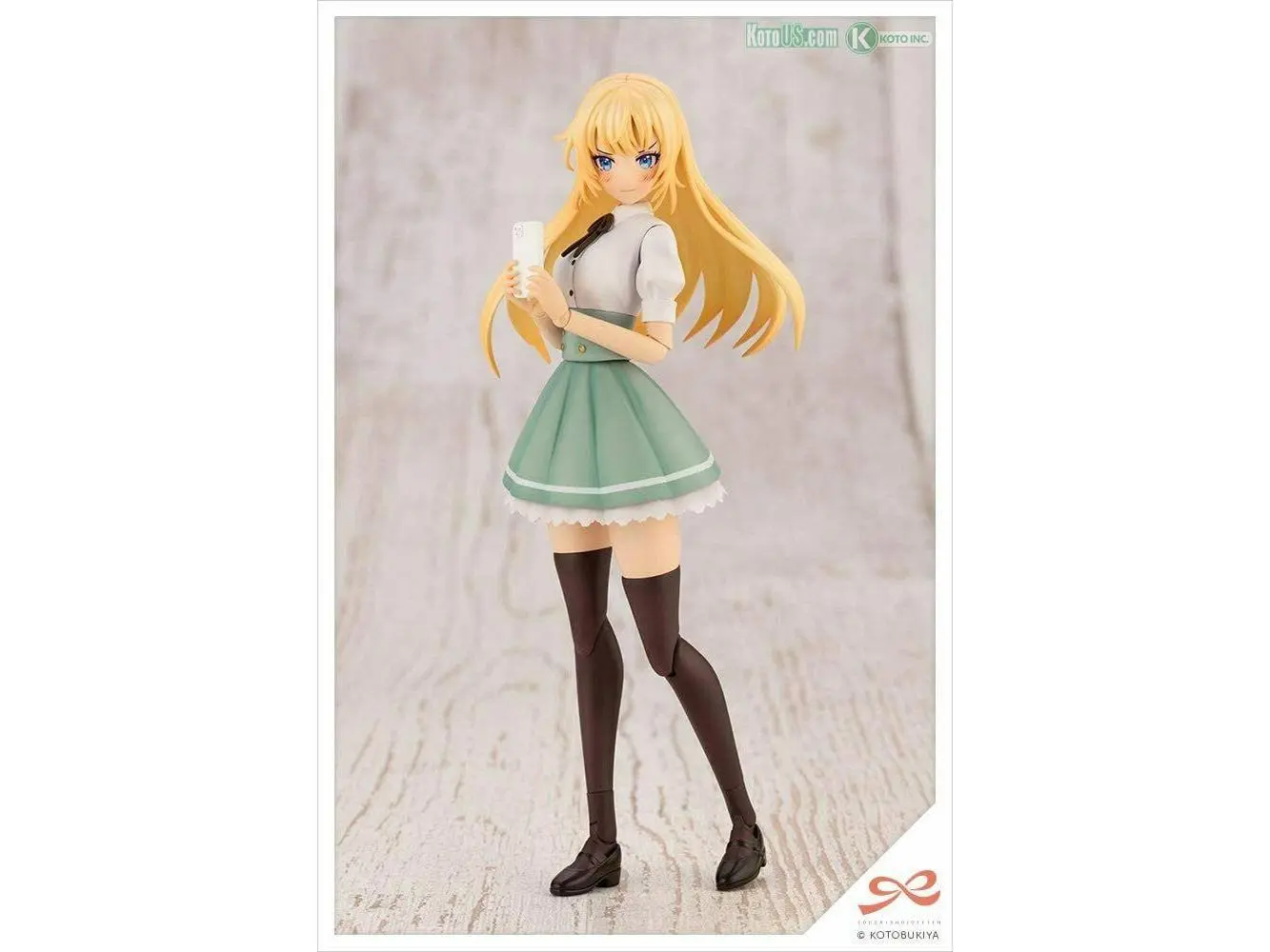 212 MAIN Kotobukiya JK003 Sousai Shojo Teien Ritsuka Saeki St. Iris Gakuen Girls High School Summer Clothes Plastic Model Kit, Pose-Ready, Easy to Assemble, with Alternate Faces, Idol Look, Girl, Snap-Fit