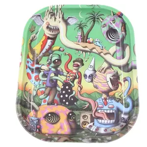 Cartoon Tray Decoration - Remote Side Friendly Metal Snack Plates