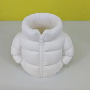 3D Printed Down Jacket Pen Holder Organizer Creative Display Piece Colorful Down Jacket Pen Holder Storage Box