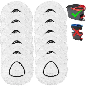 12-pack mop head replacements, suitable for spin mops, ultra-fine fiber spin mop refills, easy-to-clean mop head replacements