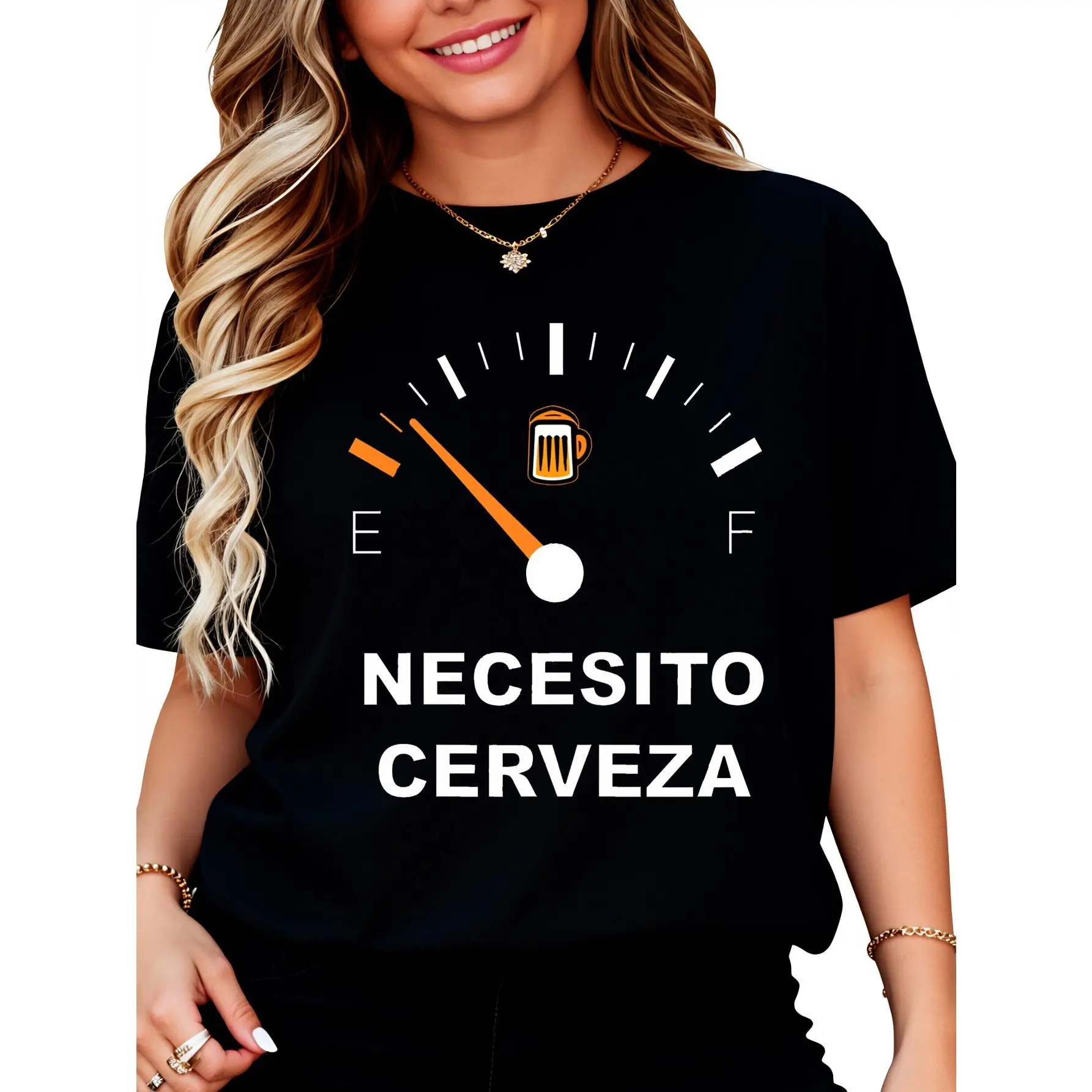 100% Cotton Men's Casual T-Shirt NECESITO CERVEZA Funny Men Tshirts Short Sleeve Tee Top Clothes For Summer Drinking Beer T Shirt Tops Gifts