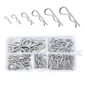 Cotter Pins Spring Connectors, 2mm Galvanized R Type Split Pin Hairpin Spring Pin, Wave Fastener Accessory Suitable For Auto Car