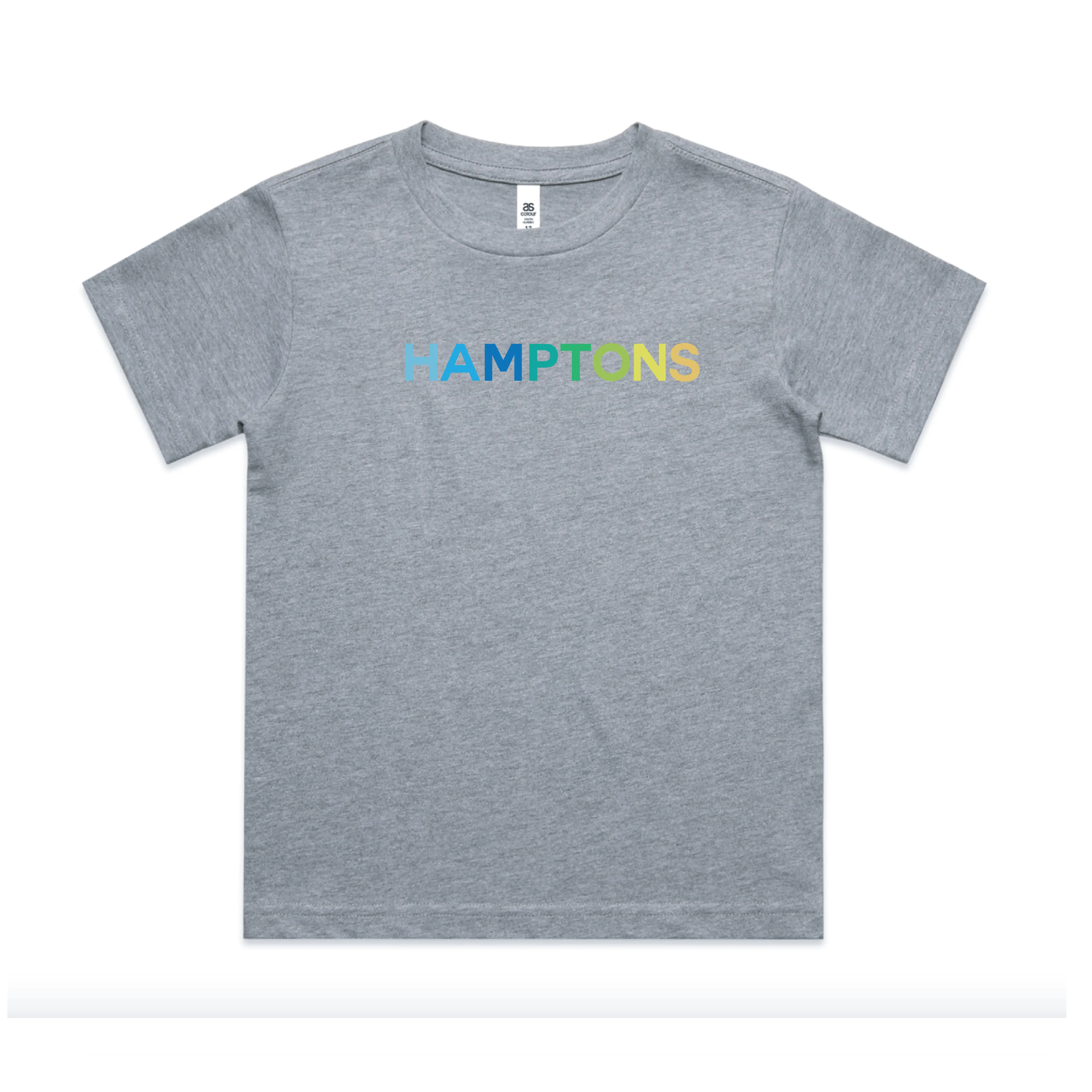 HAMPTONS Polished Cotton Grey Heather T-Shirt <br /> Blue Shades