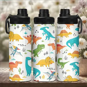 20oz Stainless Steel Insulated Mug, Stainless Steel Flask, Thermo Cup, Dinosaur Print Design, Double Wall Vacuum Technology, Perfect Tumbler Gift for Christmas Halloween Thanksgiving
