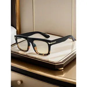 Square Stylish Double Reflective Frame Sunglasses Optical Glasses for Outdoor Sports Beach Driving Cycling Music Festival