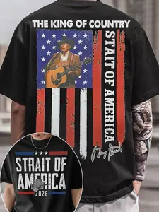 George Strait 4th Of July, StraiT of America Graphic Unisex T-Shirt | Patriotic Country Music Independence Day Tee