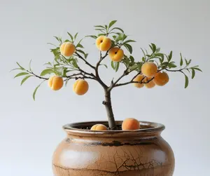 Apricot Bonsai Tree – 1-Year-Old Seedling for Planting – Flowering & Fruit-Bearing (1 Seedling)