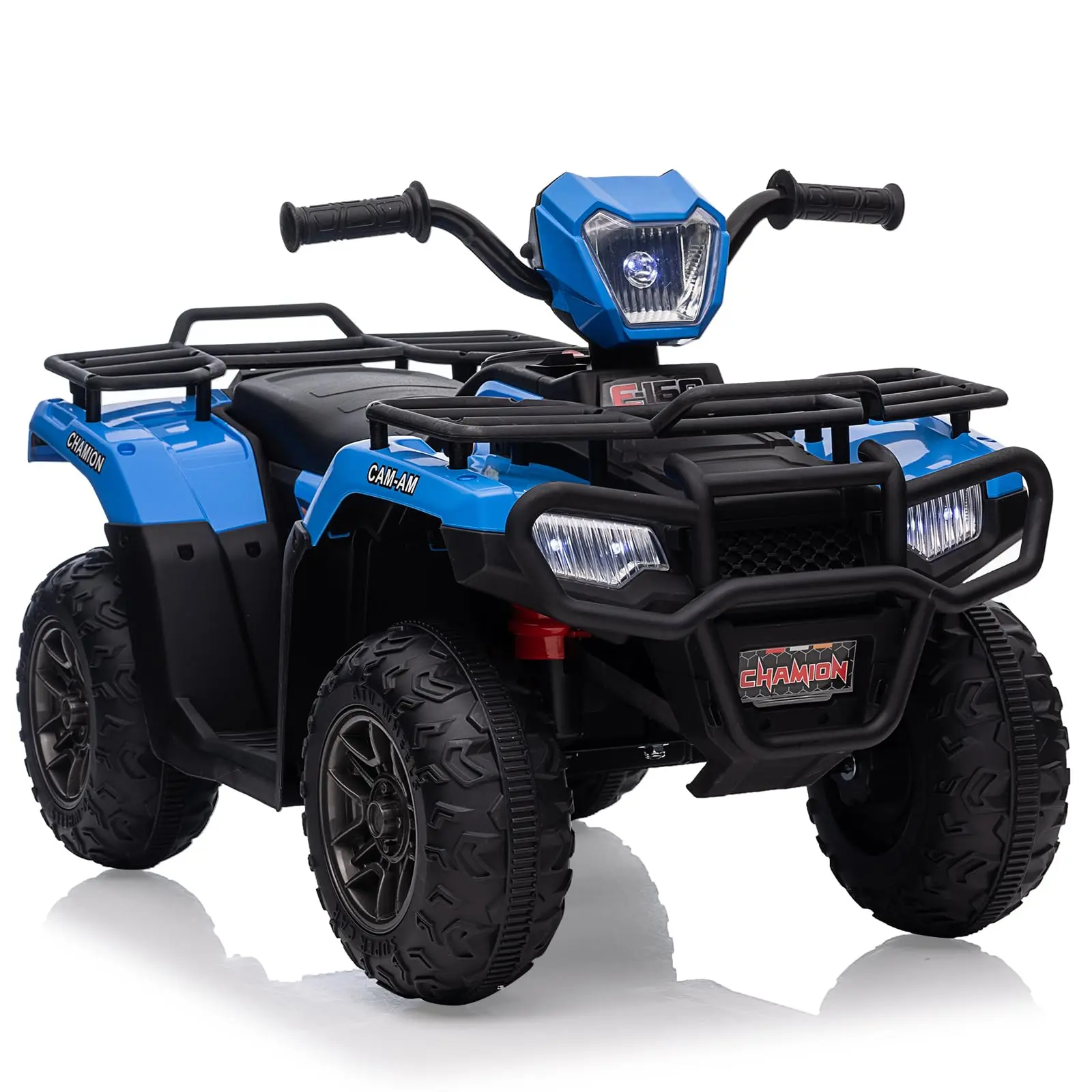 【GARVEE】12V Battery Operated Kids Ride On ATV with Dual Speed Adjustment (1.5-2.2mph), One Button Start, LED Lights, Music, and USB Connectivity - Ride-On Quad for Toddlers Ages 3-6, Blue