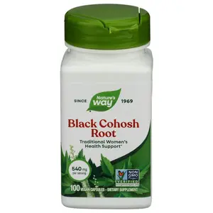Nature's Way Black Cohosh Root 100 Vegan Capsules - 540 mg per Serving, Non-GMO, Vegetarian & Vegan, Supports Women's Health