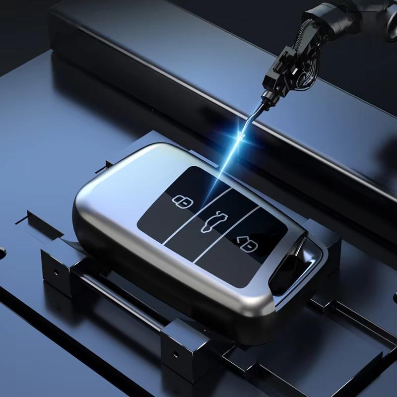 Titanium Gray for VW Volkswagen Magotan Passat B8 Skoda Superb Kodiaq A7 Remote Car Key Case Cover Holder Keychain Accessories