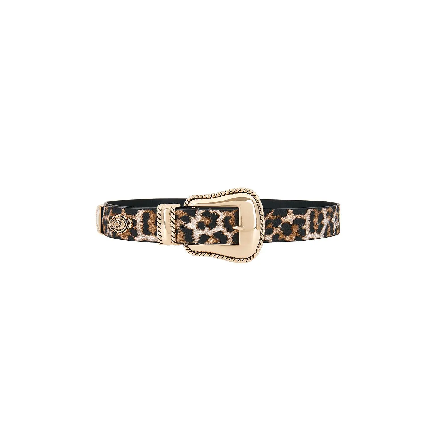 8 Other Reasons Leopard Print Belt With Gold Detail in Leopard