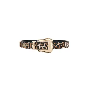 8 Other Reasons Leopard Print Belt With Gold Detail in Leopard