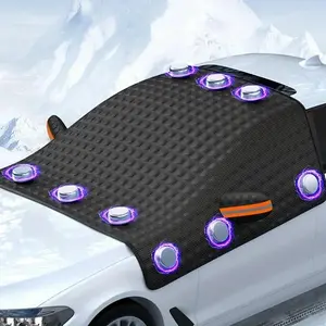 Car Windshield Snow Cover with 12 Magnets, Tight Fit Body, Summer UV Protection, Keeps Car Temperature Stable