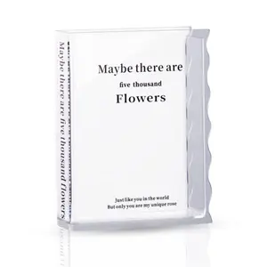 Bookend Vase for Flowers - Cute Bookshelf Decor, Unique Vase for Book Lovers, Acrylic Vases with Artistic and Cultural Flavor for Home Office Decor, A Book About Flowers