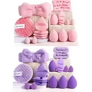 Cute Solid Color Makeup Sponge Set, 20-Piece Skincare Kit for Daily Use & Makeup Needs, Essential Beauty Essentials, Beauty Sponges