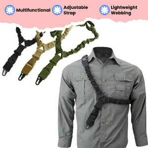 Includes shipping fee. Outdoor nylon tactical crossbody waist belt, 3-pack; multifunctional single-point tactical tool attachment straps—shoulder strap, tactical task rope; lightweight nylon woven webbing; adjustable shoulder/waist strap.