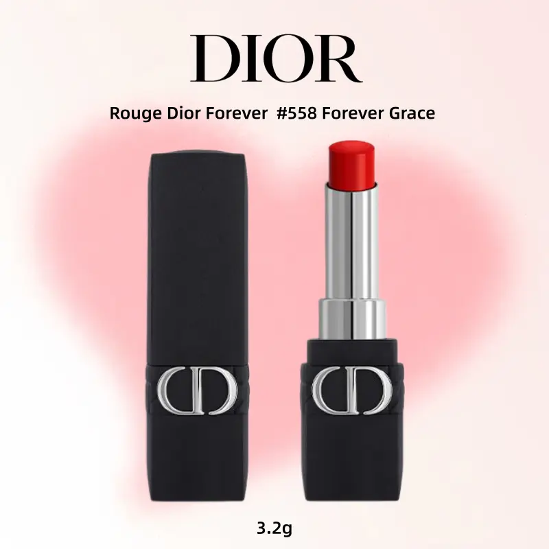 Dior Rouge Dior Forever #558 Forever Grace Lipstick 3.2g - Iconic Red Shade for Bold Looks