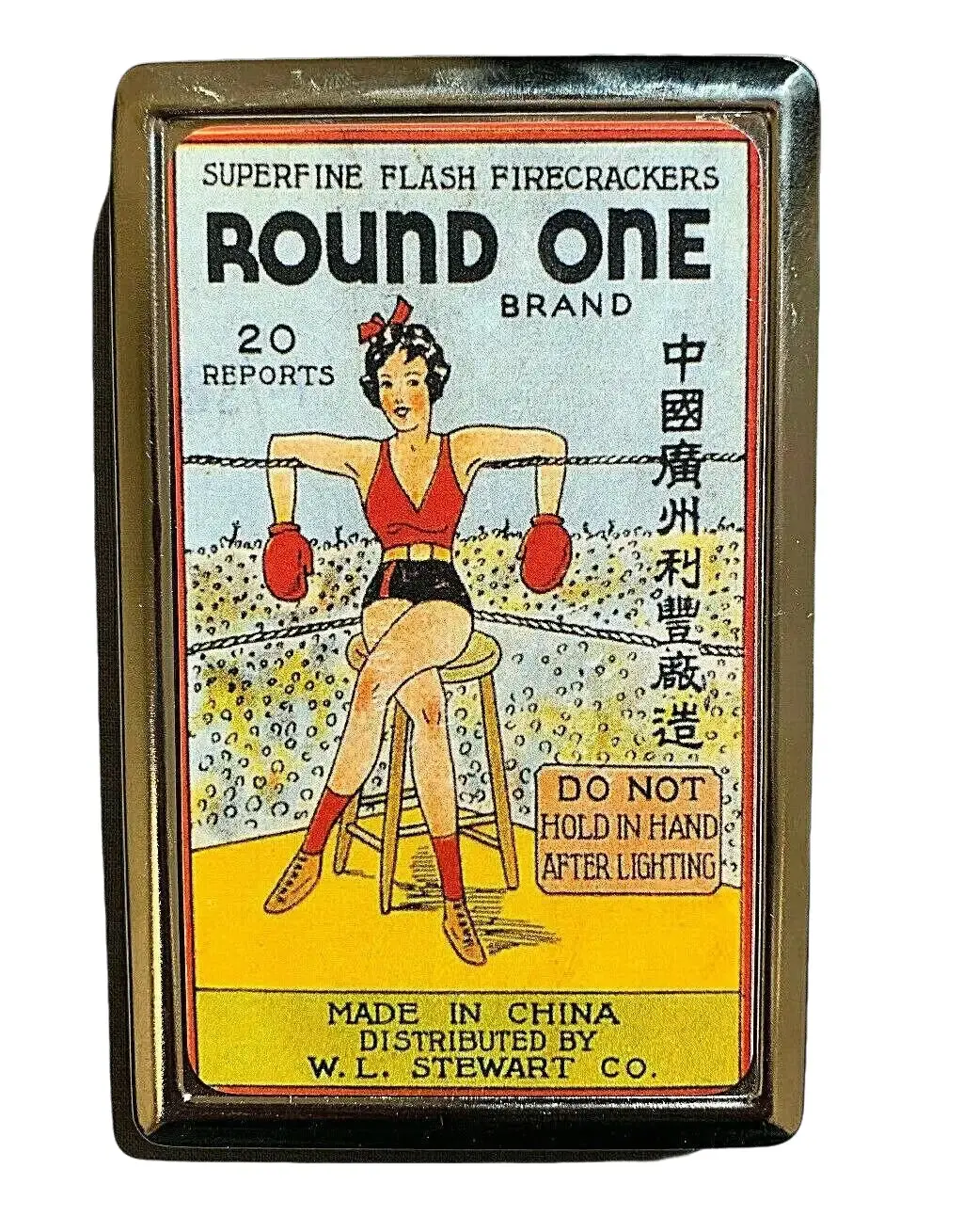 Boxing Vintage Advertisement Metal Case Wallet Boxing Vintage Advertisement Metal Case Wallet