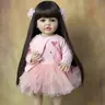 55cm/22 inch Stuffed Doll for Newborns, 1.4kg Pink Princess Dress-Up Set with Clothes & Accessories, Water-Safe Bath-Ready Pretend Care Toy That Can Stand Sit & Lie, Dolls Gifts for Girls' Birthdays