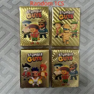Stumble Guys Gold Foil Card Game, Collision Party Board Game Cards, Competitive Tabletop Gaming, Fun Interactive Play Experience