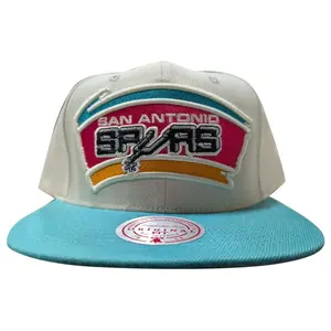 Mitchell & Ness Off White NBA San Antonio Spurs Natural XL Snapback HWC