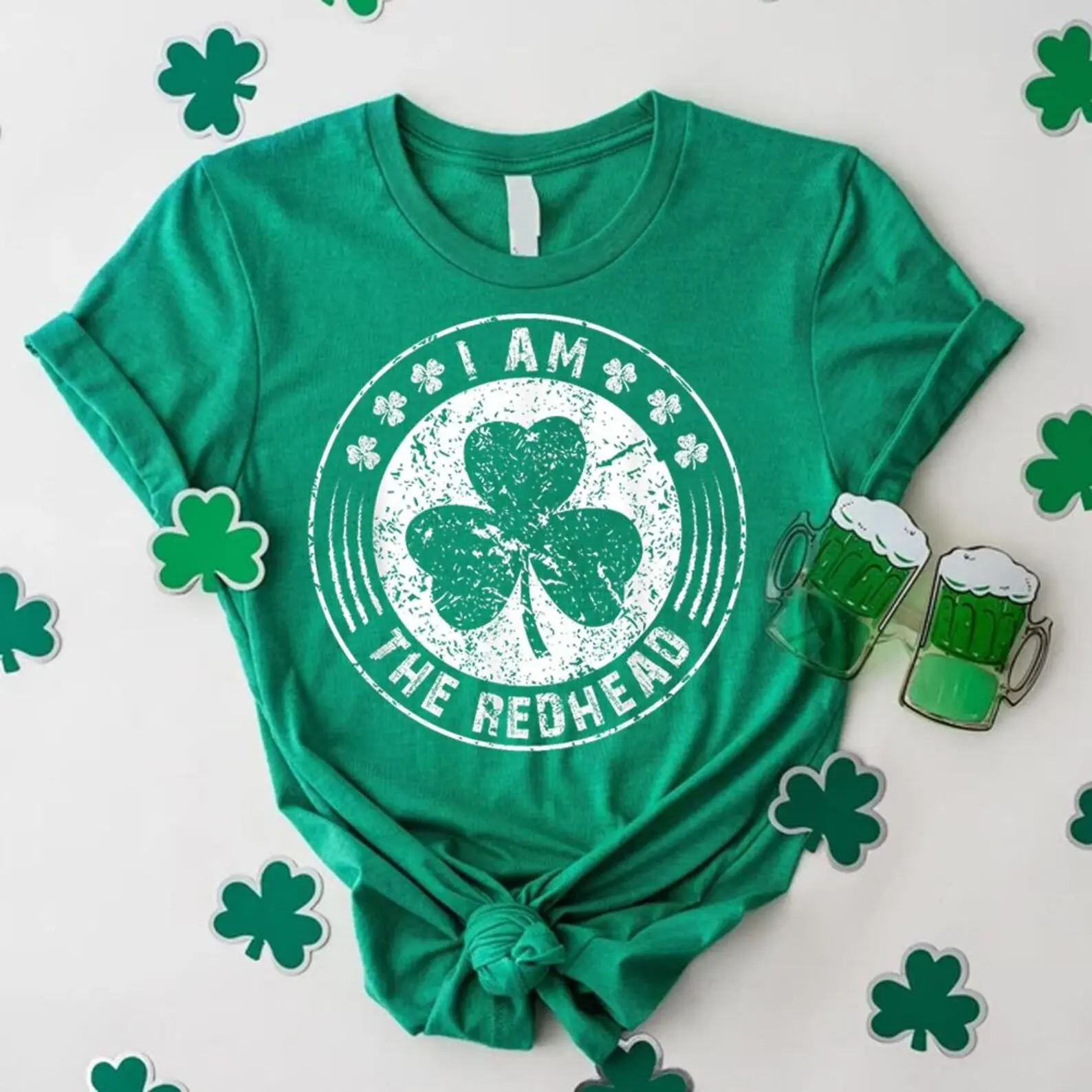 I Am The Redhead T-Shirt, Irish Shirt For St Patricks Day, Dibs On The Red Head Shirt Redhead Ginger Shirts St Pattys Day Ginger Humor