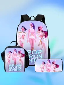 K-Pop Hunter Girl Group Backpack Set, Elementary School Cartoon Shoulder Bag, Lunch Box, Pencil Case, Cute Anime Accessories