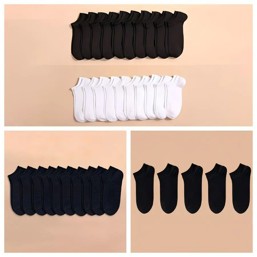 Women’s Cotton No Show Low Cut Ankle Socks, Soft Cloud Comfort Lightweight Breathable Sweat Wicking Odor Resistant Solid Casual Socks, 5/10/20 Pairs Multi Pack