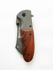 High-Quality Gold Folding Flipper Pocket Tool - Sharp Survival Knife for Camping, Hiking - Practical Kitchen Fruit Peeling & Carving Tool - Holiday Gift for Partners thumb stud