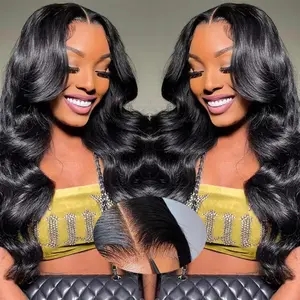 [New In] Glueless Wigs Human Hair Wig Body Wave 13x4 Lace Front Wigs 24 inch Human Hair Pre Plucked 180 Density Body Wave Wig for Women