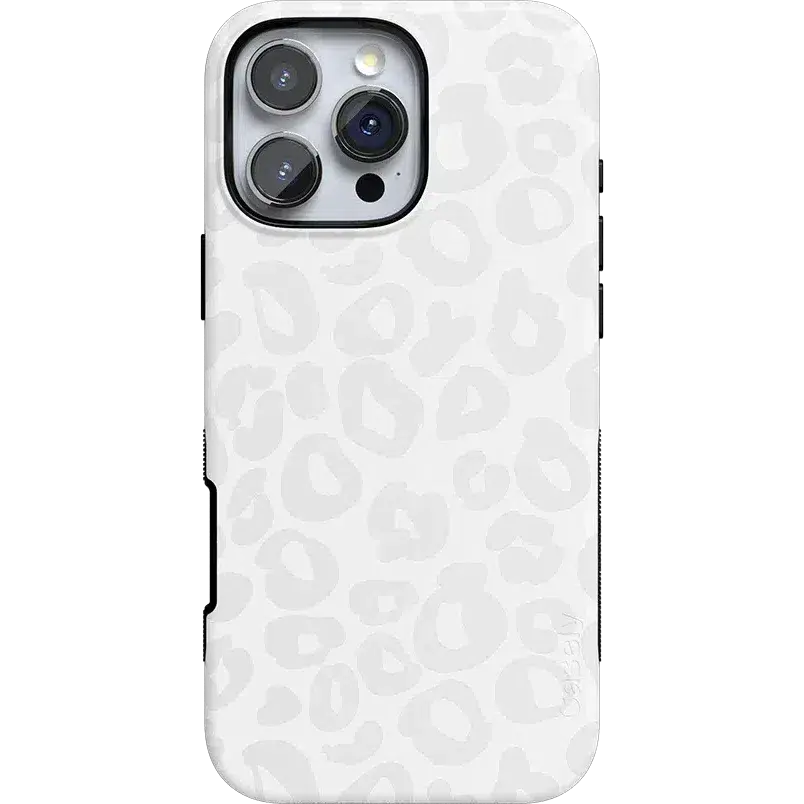 Casely iPhone 16 Pro Case | Into the Wild | White Snow Leopard | Bold Protective Design | Compatible with MagSafe