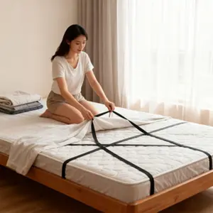 2-Piece Bed Sheet Fasteners, Non-Slip Stable Design, Simple Cross Fixing, Essential for Students, Home Use, Dormitory Bedroom