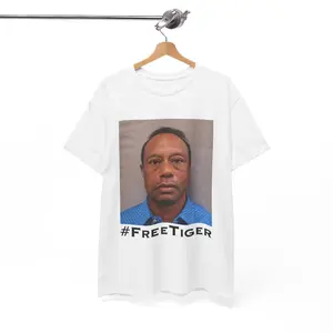 Free Tiger Mugshot Cotton Unisex T-Shirt (Sweatshirt, Hoodie)