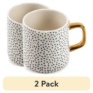 (2 Pack) Thyme & Table Stoneware Mug, Dot Collection Thyme & Table