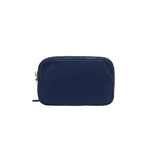 Stoney Clover Lane Double Zipper Pouch in Sapphire