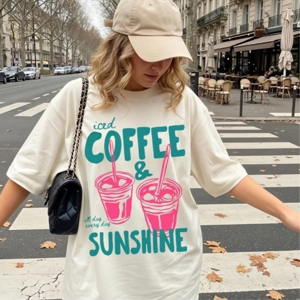 Comfort Colors Iced Coffee and Sunshine TShirt, Iced Coffee Tee, Coffee Lover Gift, Summer Graphic Tee, Summer Vibes TShirt, Coffee TShirt