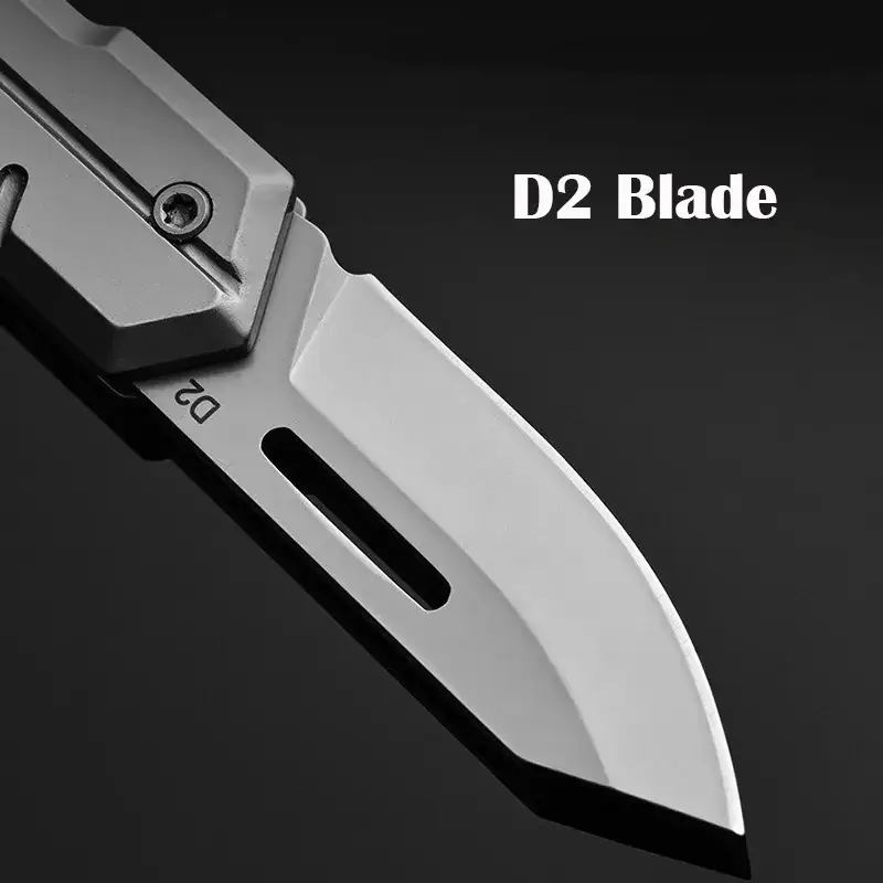Camping Stainless Steel Knife Unisex Small Folding Knife, Carabiner Mini Keychain, EDC Gadget, Indoor and Outdoor Folding Knife, Unisex Christmas Gift